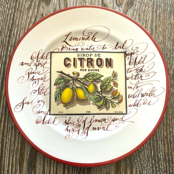 WILLIAM SONOMA Citron Collector’s or Replacement Plate. Made in Italy. - Picture 4 of 4